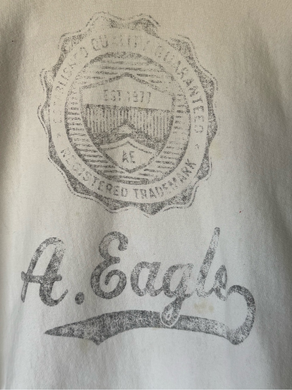 American Eagle Bright White Thick High End 90s Men’s Slim XXL Hoodie - Picture 5 of 8
